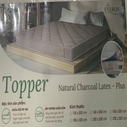 Topper Everon Natural Charcoal Latex - Plus